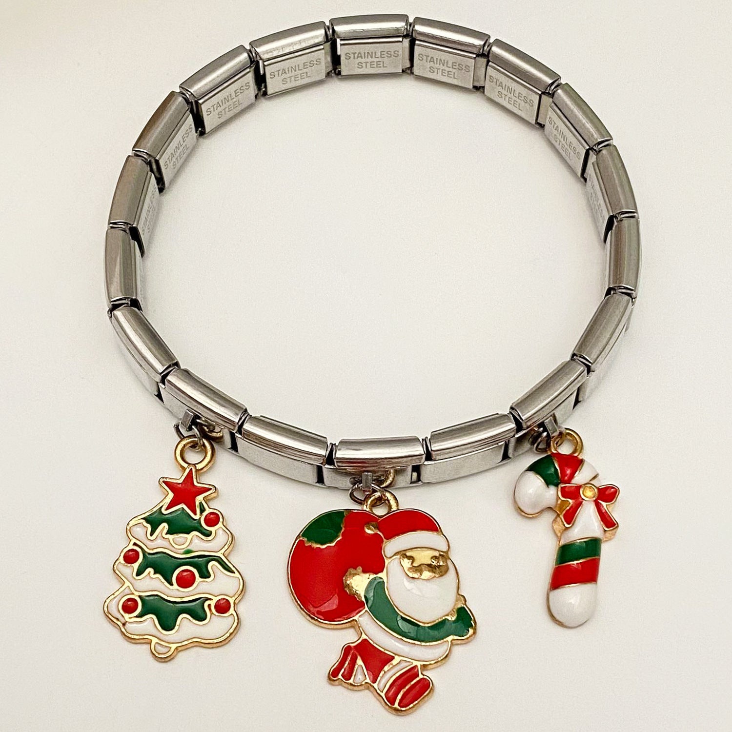 Wholesale Cherry Christmas Tree Pendant Bracelet